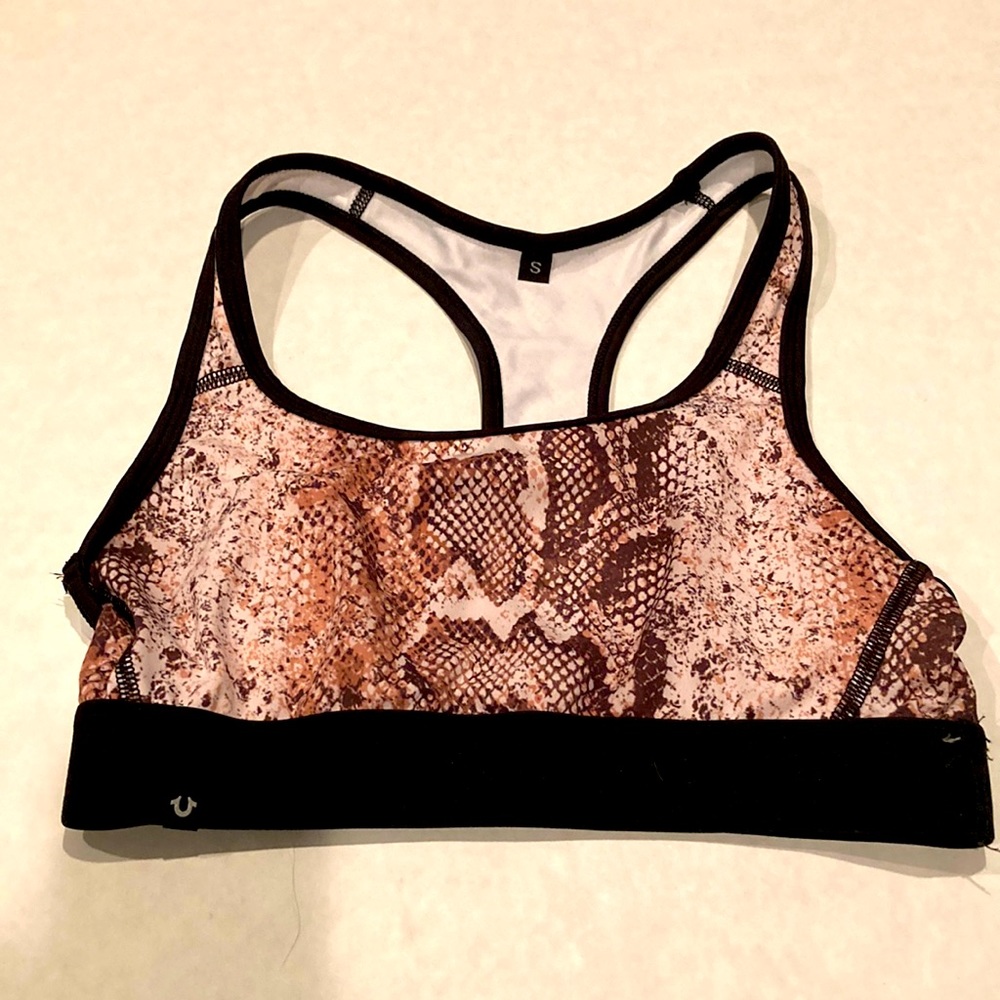 True religion womens snakeskin sports bra